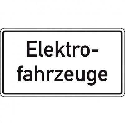 Schild I Hinweisschild Elektrofahrzeuge, Nr. 1050-33, Aluminium RA0, 330x600mm, DIN 67520