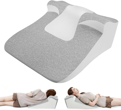 Handpicked Choices ErgoRest Incline Bed Wedge Pillow For Acid Reflux Relief & Comfortable Sleeping Support light Grey