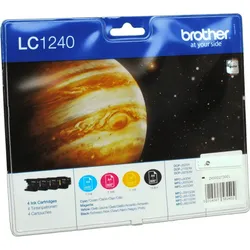4 Brother Tinten LC-1240VALBPDR Multipack KCMY