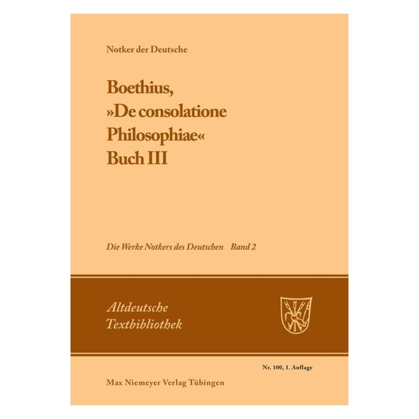Niemeyer, Tübingen Boethius, 'De consolatione Philosophiae' (Deutsch, Softcover, Petrus W. Tax) (55572516)