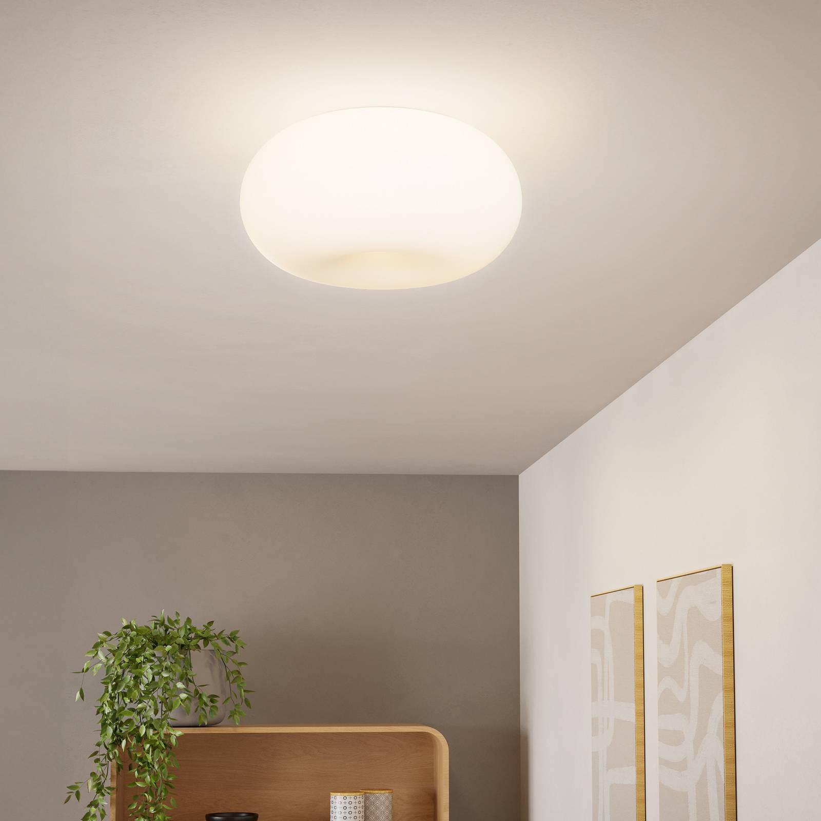 Eglo Optica Plafondlamp - Wit/Zilver - Modern - Dimbaar