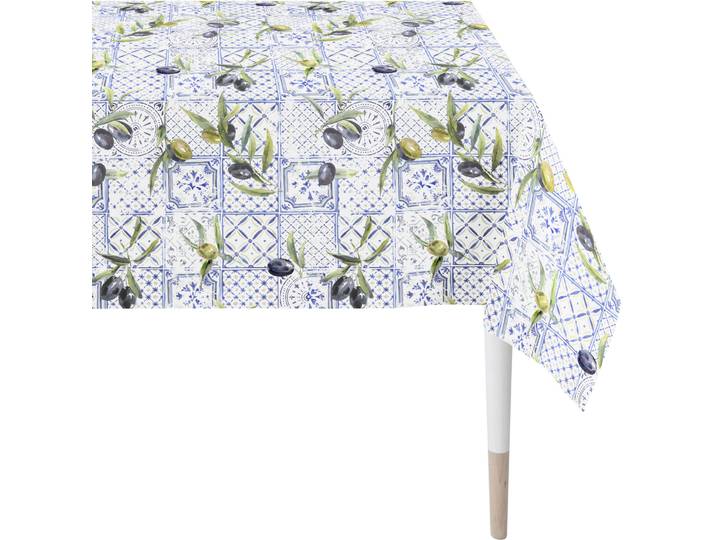 Tischdecke APELT 6523 SUMMERTIME, Sommerdeko, Sommer , blau, B:150cm L:250cm, Baumwolle, Tischdecken, Tischdecke, Digitaldruck