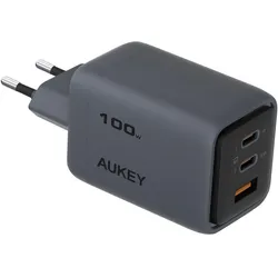 Aukey Comet Mix (100 W, 3 Ports), USB Ladegerät, Schwarz, Grau