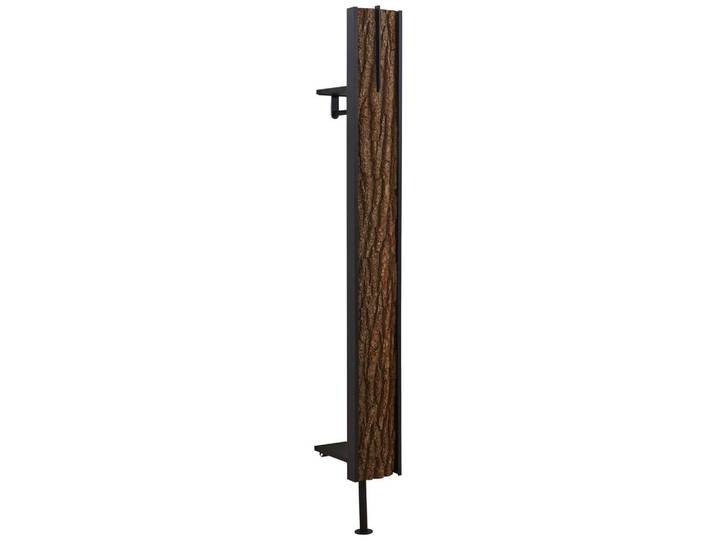 Valnatura Wandgarderobe, Anthrazit, Eichefarben, Holz, Metall, Kerneiche, vollmassiv, 20x191x28 cm, Goldenes M, Hutablage, Kleiderstange, Garderobe, Garderobenpaneele, Wandgarderobe