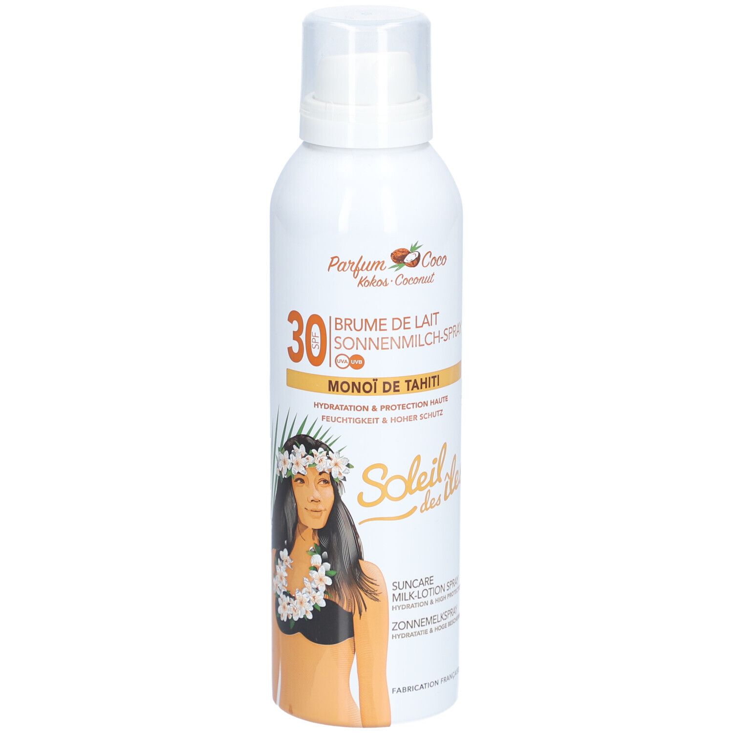 Soleil DES Îles Milch Sprühnebel Spf30 Koko 150 ml Dosierspray