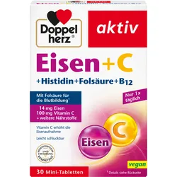 Doppelherz aktiv Eisen + C+ L-Histidin + Folsäure 30 St Tabletten