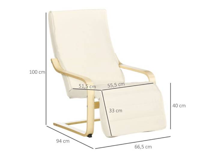 Fauteuil de relaxation Fauteuil oscillant fauteuil de repos fauteuil de relaxation avec repose-pieds réglable chaise de salle à