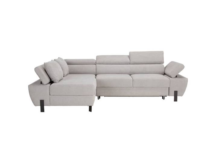 Ecksofa 189/277 cm Grau Webstoff