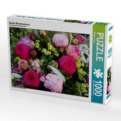 CALVENDO Puzzle Bunter Blumenstrauss | 1000 Teile Lege-Größe 64x48cm Foto-Puzzle für glückliche Stunden