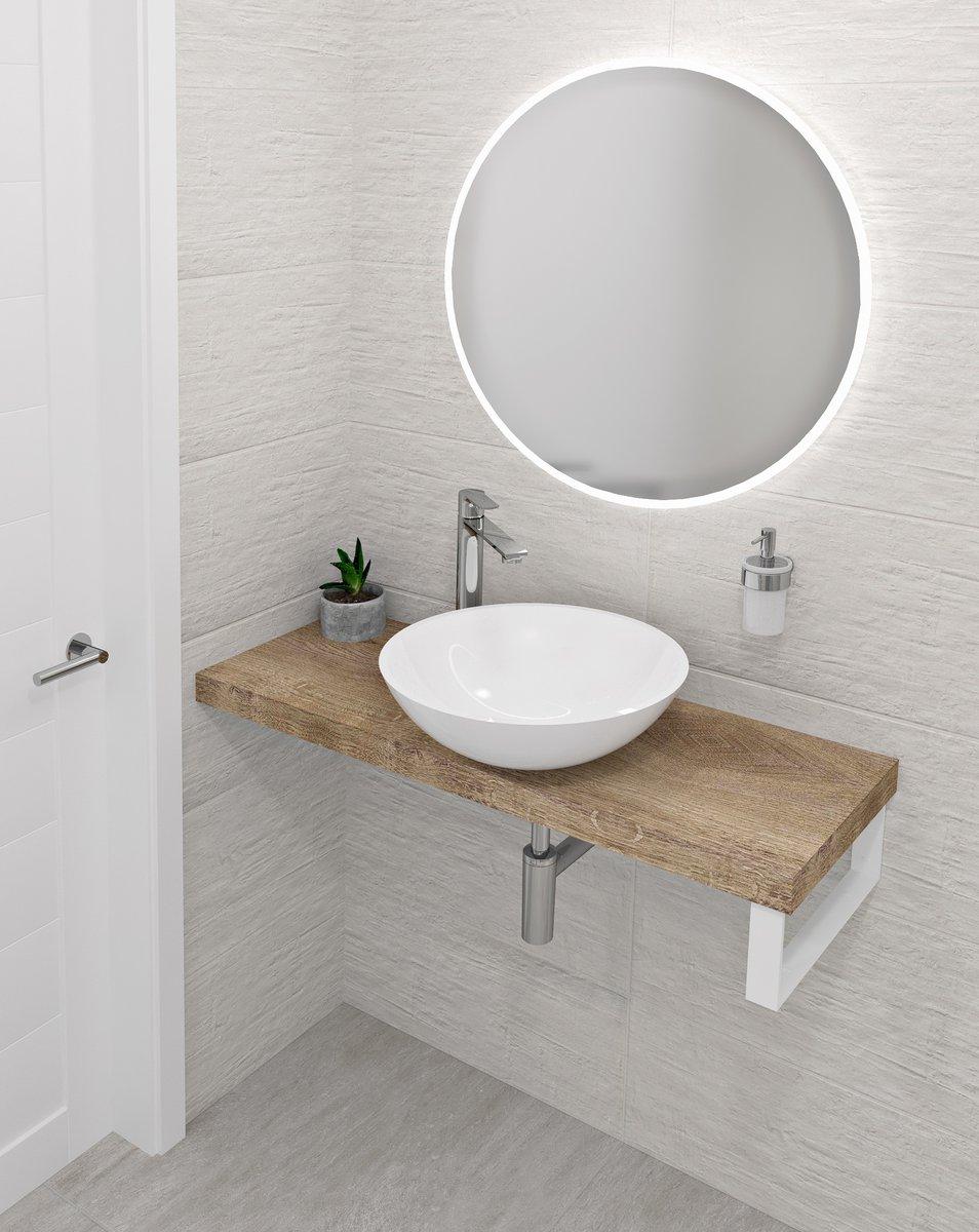 Sapho AVICE Waschtischplatte 240x36cm, Stärke 5cm, Eiche Rover
