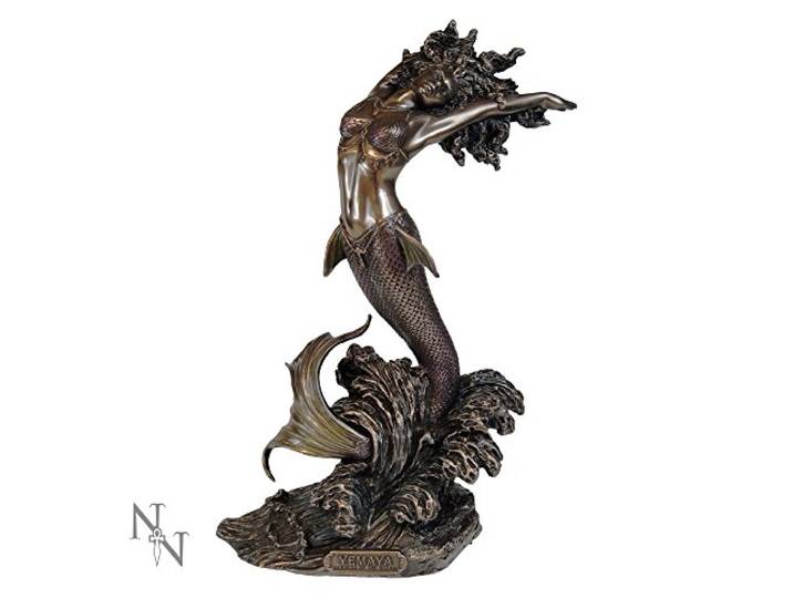 Nemesis Now Yemaya Godin van het Water 27 cm beeldje, hars, brons, één maat