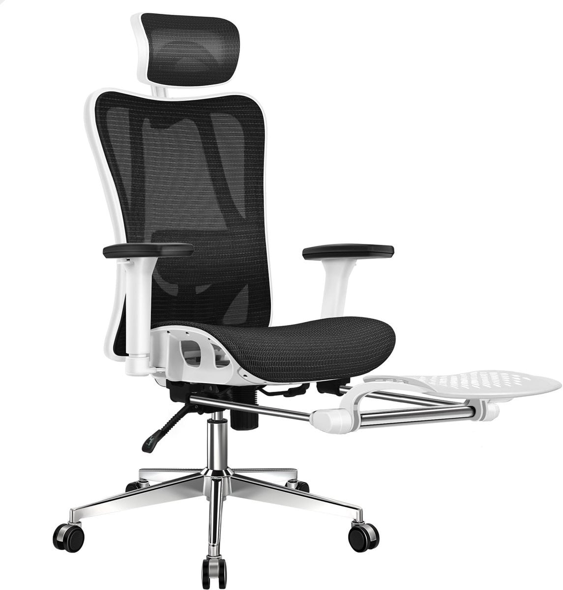 ALFORDSON Ergonomische bureaustoel met gaaslening, 3D-armleuningen en kantelbare functie