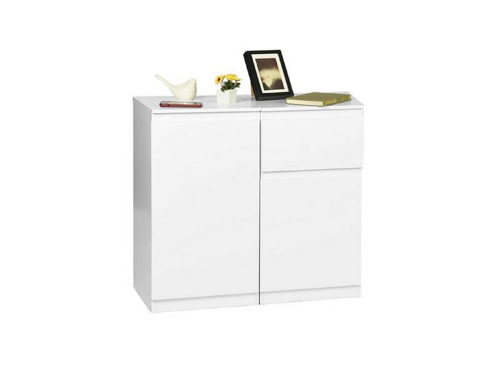 LuxusKollektion Kombikommode Kommoden Set 2 Weiß 1 Schublade 1 Tür Aufbewahrung 1 Schublade 2 Türen (1 St)
