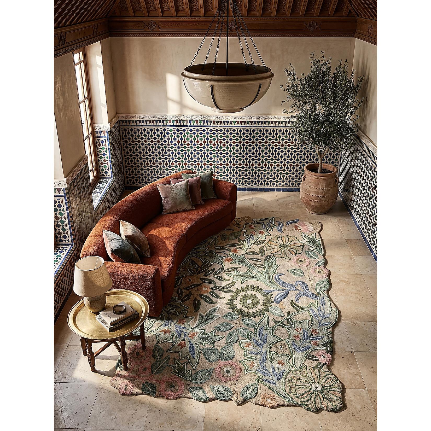 Wollteppich floral Grün 200 x 290 cm - CHAR Kadima Design