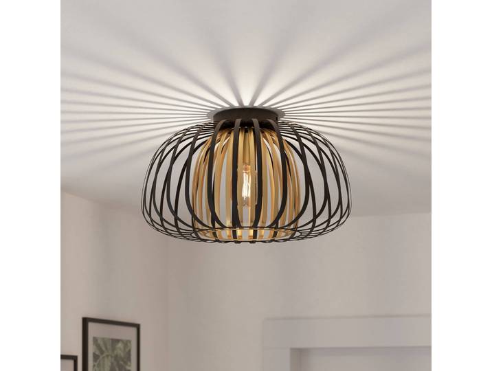 EGLO Deckenlampe Encinitos, dimmbar, schwarz, für Wohn- / Esszimmer, Metall, Deckenlampe