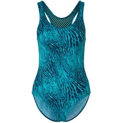 Tchibo - Sport-Badeanzug - Damen - Gr. 46 - petrol/print