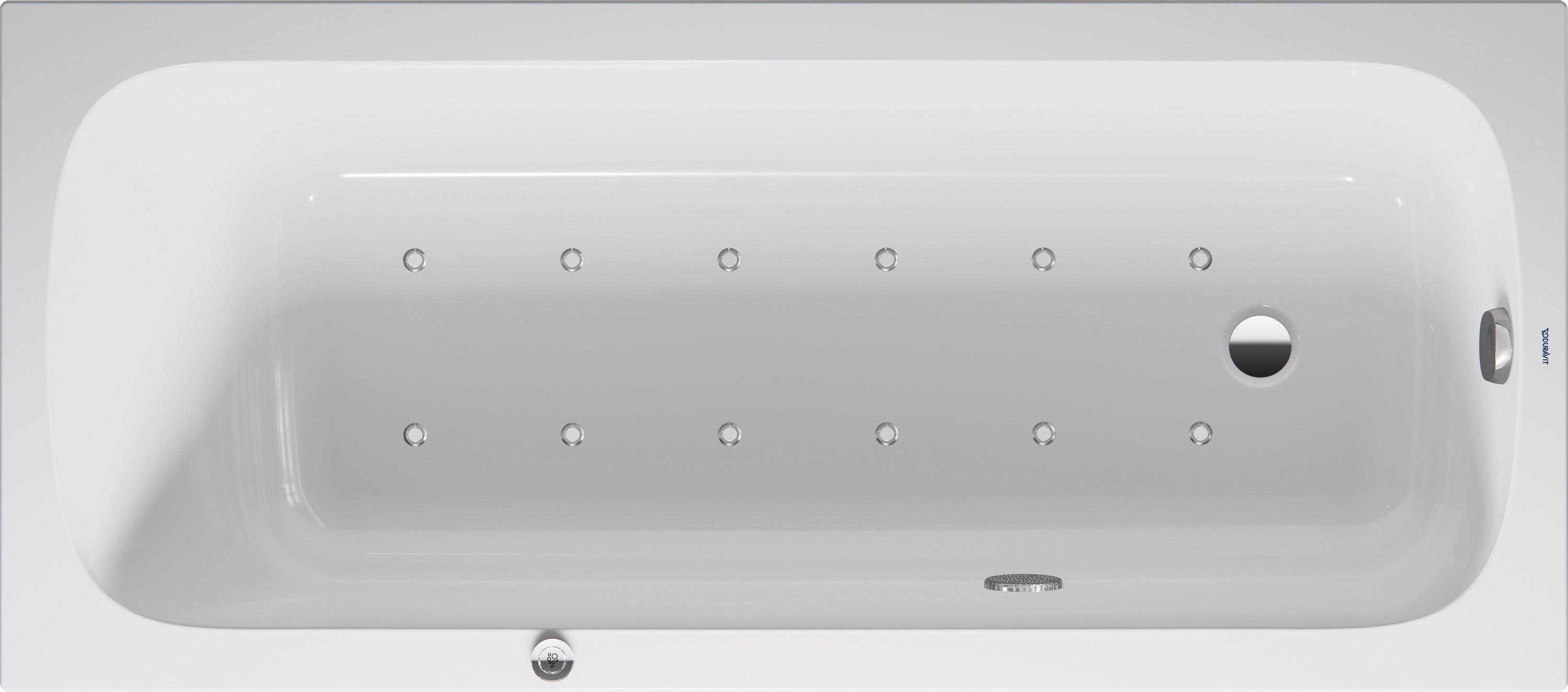 Duravit Whirlwanne Qatego 170x75cm, Air-Sys, EB-Version, 1 RS, we.