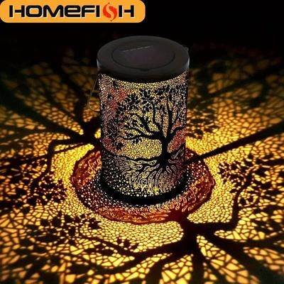Inspired Finds Vintage Metal Solar Hanging Lantern Waterproof LED Outdoor Garden Tree Light Vintage Metal Solar Hanging Lantern Waterproof LED Outdoor Garden Tree Light