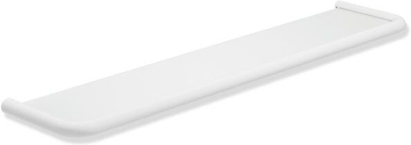Hewi Serie 480 Ablage 480.03.00060DX mit Glasplatte, pulverbeschichtet weiß tiefmatt