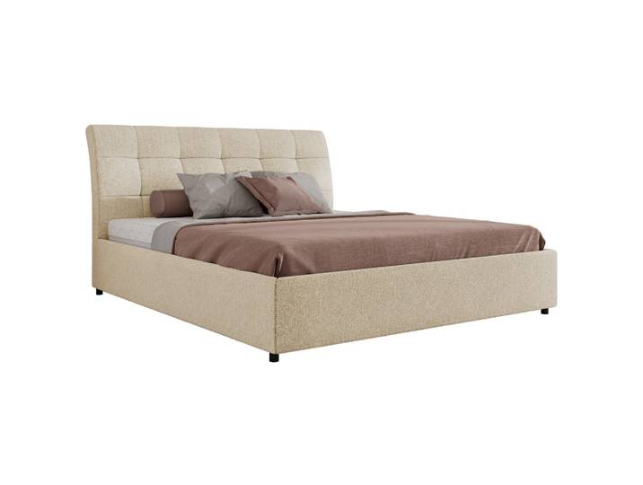 POLSTERBETT GALA CLASSIC 160/200 - Creme Strukture - ohne Matratze
