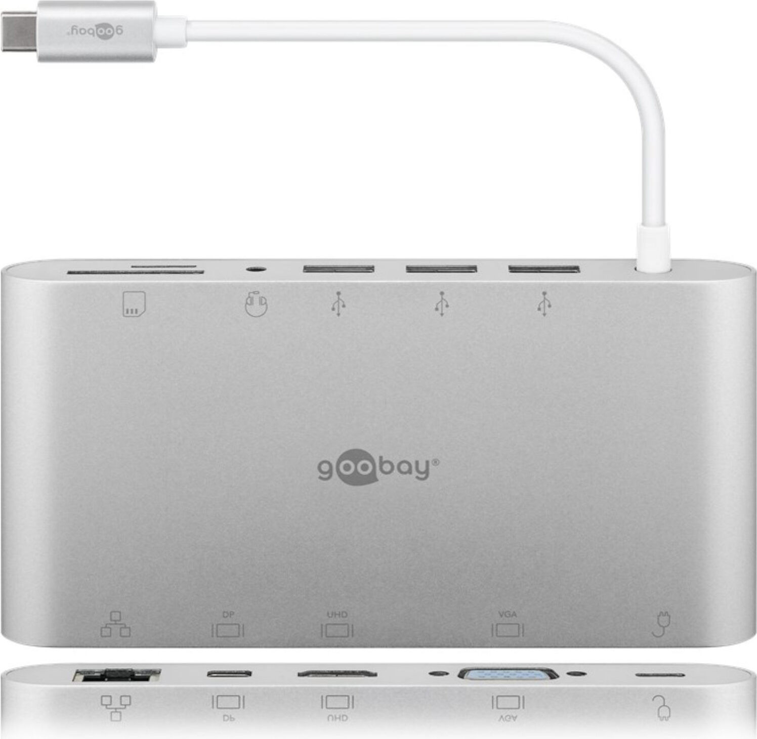 Goobay USB-C multiport adapter aluminium 0,13 meter