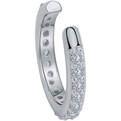Ohrklemme FIRETTI "Schmuck Geschenk, Ohrring, Silber 925", silber (silberfarben, kristallweiß, kristallweiß), Ohrringe, Damen, 12mm, Silber 925 (Sterlingsilber), mit Zirkonia (synth.)