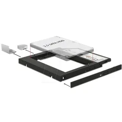 DELOCK 62669 - Einbaurahmen für SATA HDD/SSD in 5,25 Slim
