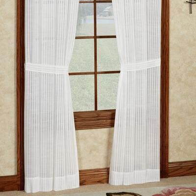 Curtain Chic Bay Breeze Semi Sheer Curtain Pair, 72 x 84, White