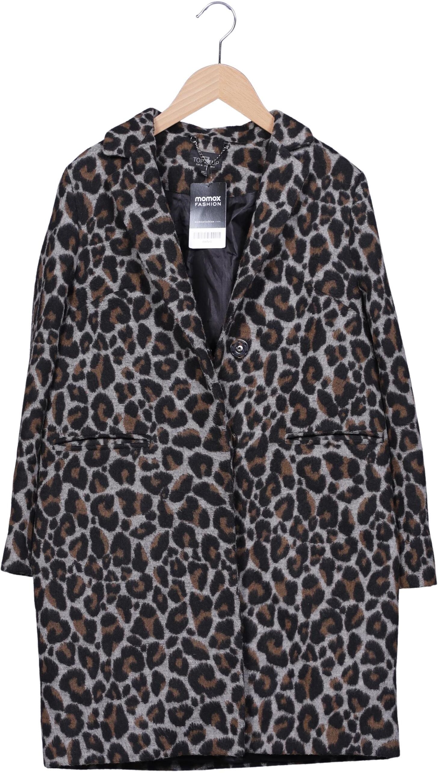Topshop Petite Damen Mantel, Mehrfarbig, Gr. EU 34, Wolle / Viskose / Synthetik - Second Hand