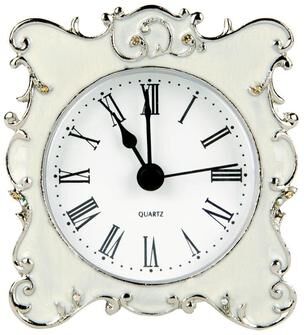 Value Selection Ornate Crystal Roman Numeral Tabletop Clock With Distressed Metal Finish Ornate Crystal Roman Numeral Tabletop Clock With Distressed Metal Finish