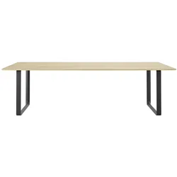Muuto 70/70 Tisch, 255 x 108 cm, eichenfurnier / schwarz