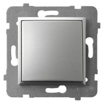 Ospel Aria Einpoliger silberner Schalter (ŁP-1U (LP-1U/m/18)