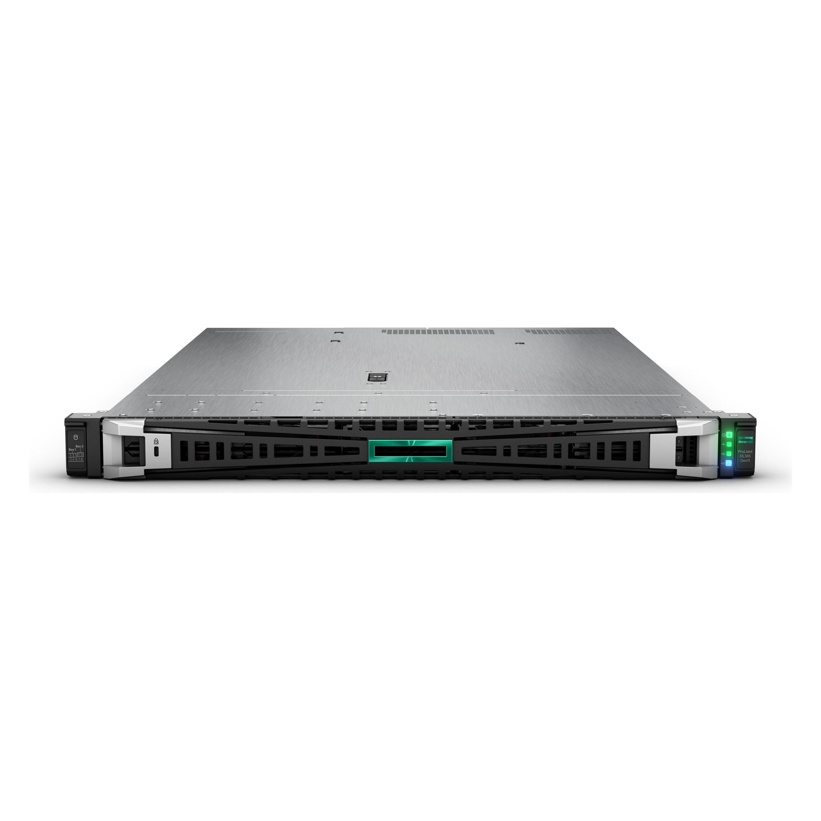 HPE ProLiant DL365 Gen11 1HE 9115 2.6GHz 16-Core 2x32GB-R 8SFF Hor Plug MR408i-o 2x1000W Server (AMD EPYC 9115, 64 GB, Rack Server) (P93182-425)