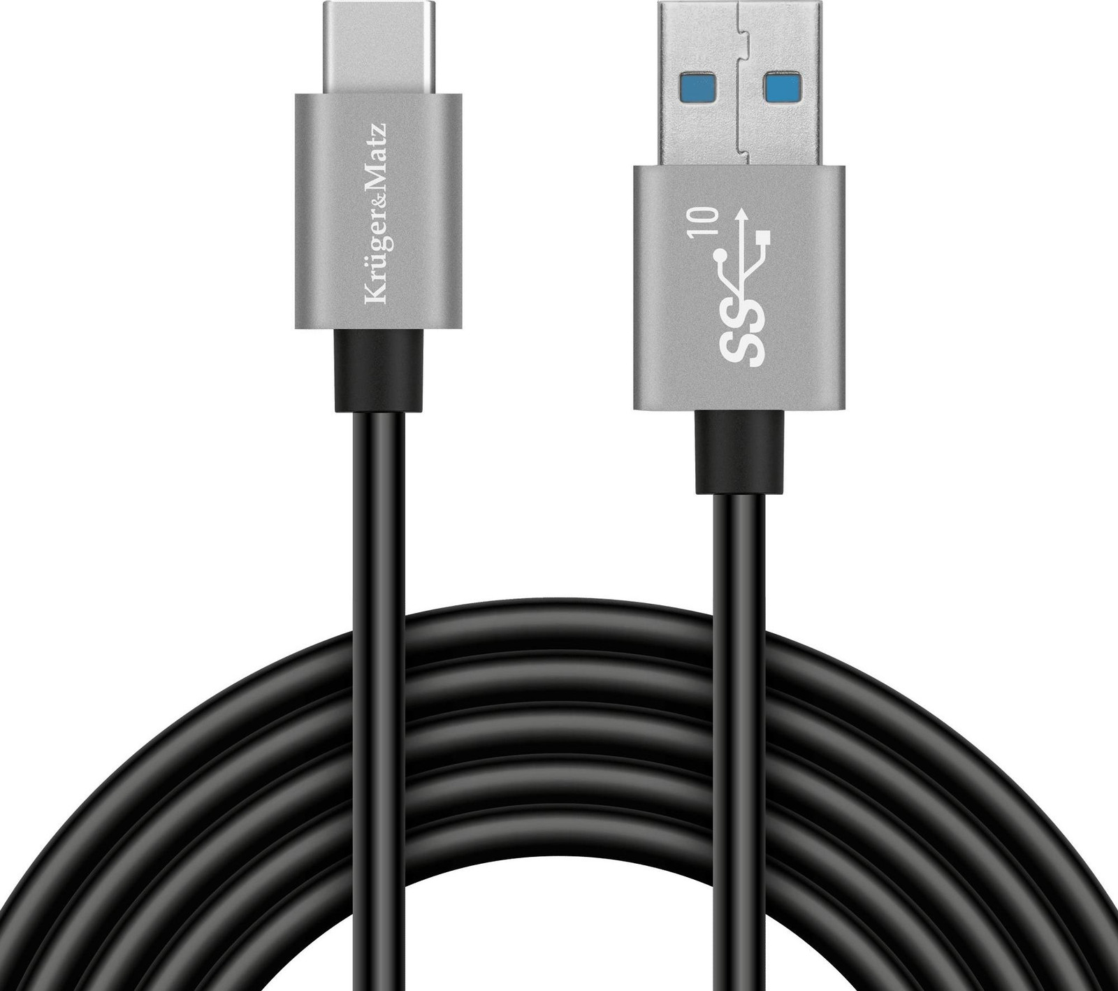 Krüger&Matz KM1262 USB-naar-USB-C-kabel, 10 Gbps, 0,5 m, Basic