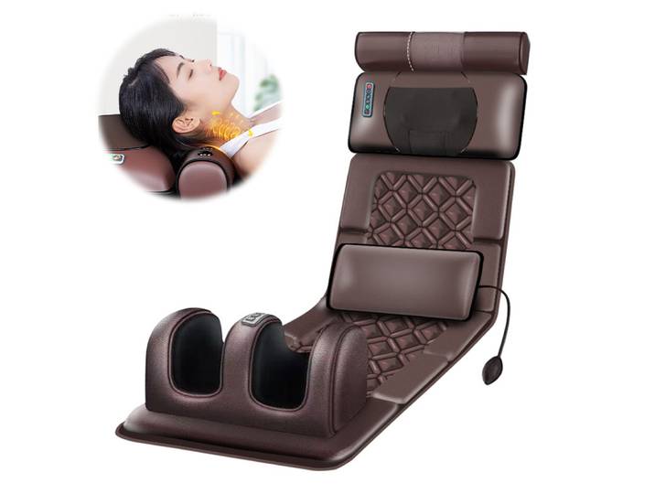 Matelas de Massage de Traction lombaire multifonctionnel, coussin électrique pour tout le corps, épaule, cou, taille, dos, Vibrations