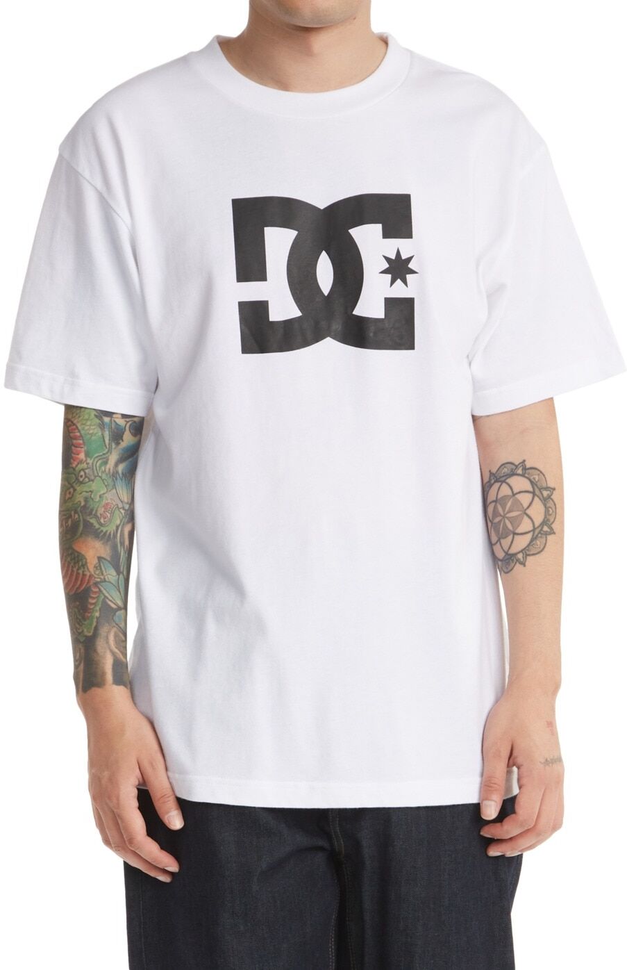 T-Shirt DC SHOES "DC Star", Herren, Gr. M, weiss (weiß), Obermaterial: 100% Baumwolle., Shirts T-Shirt weiß M