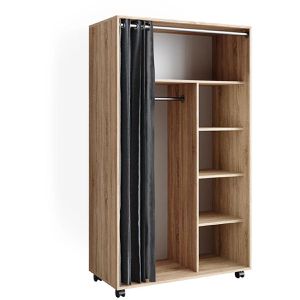 Vicco Kleiderschrank Doros, sonoma eiche, 1 Stofftür, (B/H/T) 100 x 168 x 50cm