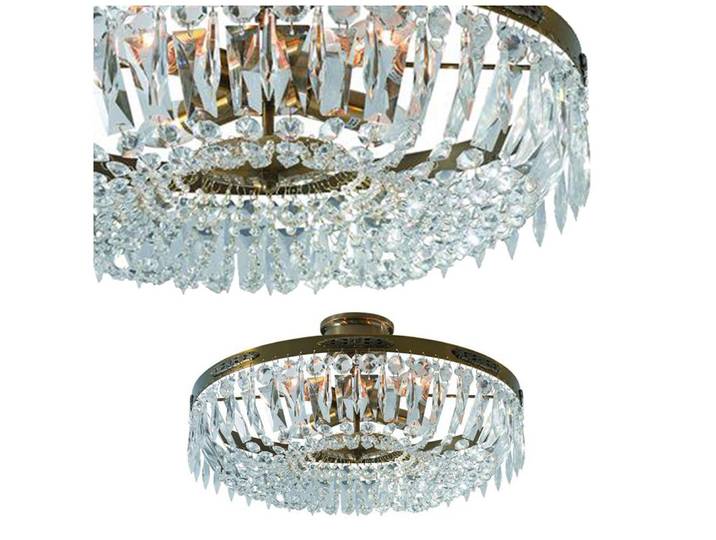 HOVDALA plafonnier en cristal antique 4 ampoules