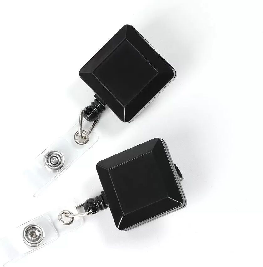 INF Drehbarer Ausweisrollenclip – Einziehbarer ID-Ausweishalter mit drehbarem Krokodilklemmen, 5er-Pack