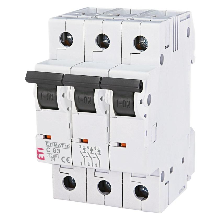 Eti Polam Miniatur-Leistungsschalter ETIMAT10 3P C 63A 6kA - 002135722 (002135722)