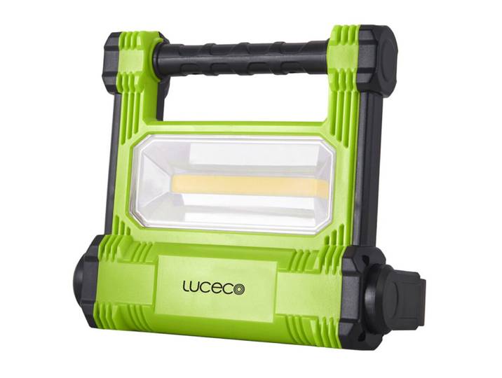 Projecteur de chantier LED Luceco portable noir/vert IP54 20 W 1800 lm blanc froid 6500 K avec batterie