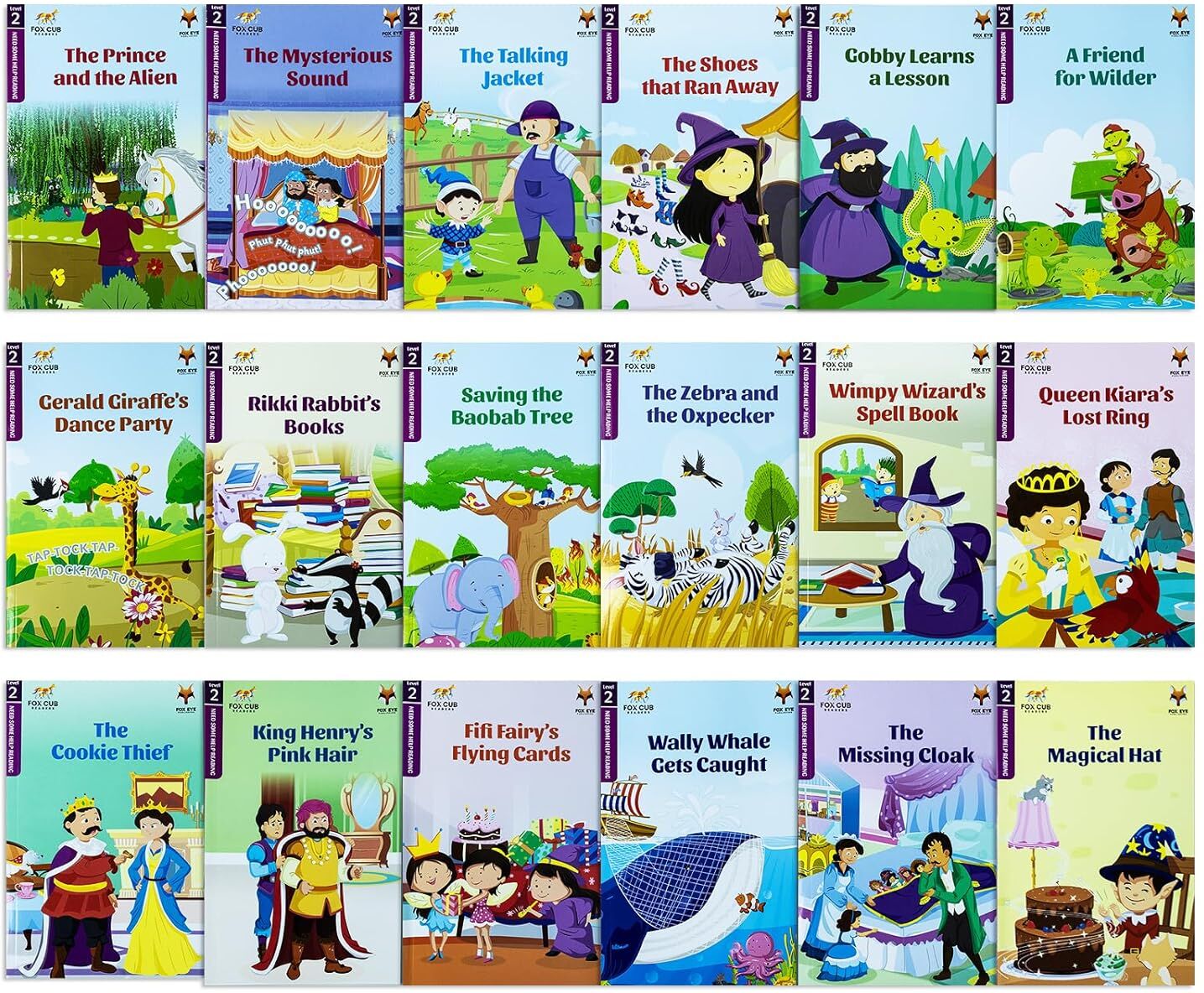 Fox Eye Publishing Fox Cub Emerging Graded Readers Level 2 18 Books Collection Set by Fox Cub Readers - Paperback - Ages 3-5 - Build Reading Confidence with Fun Stories