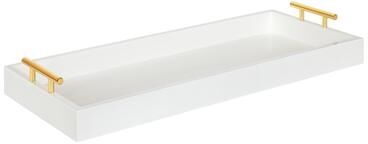 Kate and Laurel Lipton Narrow Rectangle Wood Accent Tray - 10x24