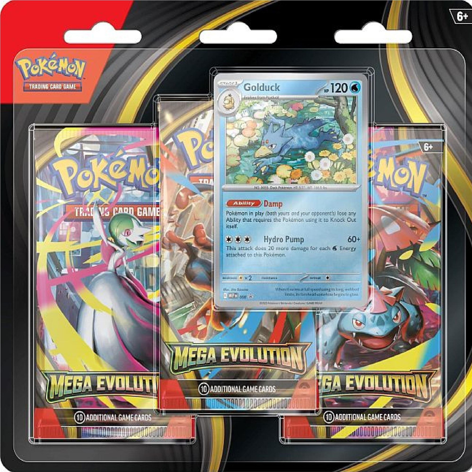 Pokemon Mega Evolution Psyduck 3-Pack Blister van The Pokemon Company