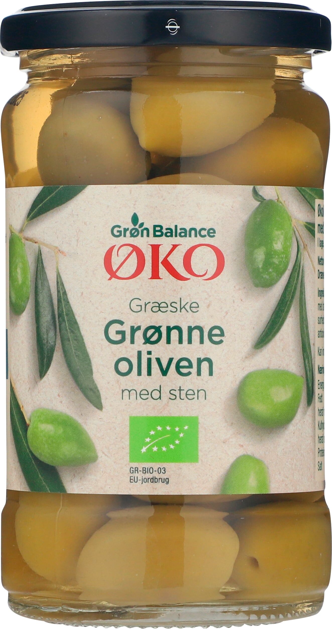 Grøn Balance Grüne Oliven mit Stein BIO 300 g - 300 g