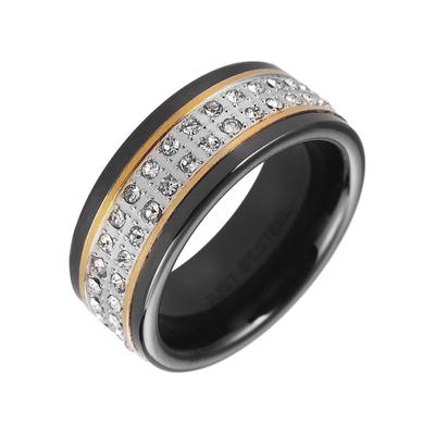 Fingerring JUST "Petrena, langlebig" Gr. 54, gold (goldfarbig), Fingerringe, Damen, 54, Keramik, Fingerring