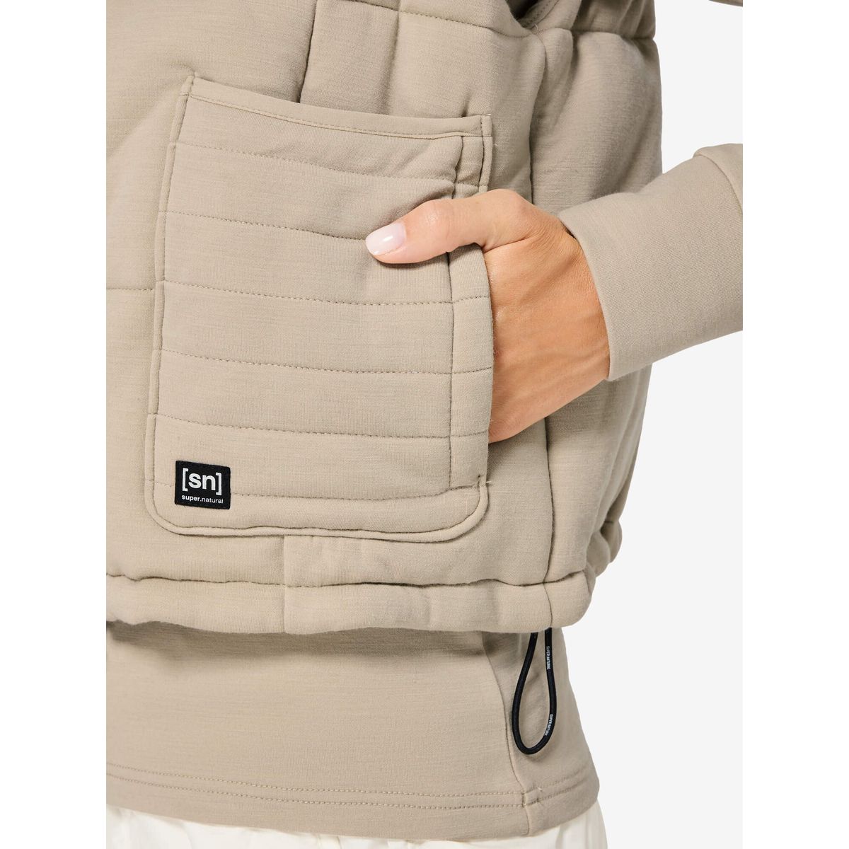Super.Natural W Puffy DWR Vest white pepper (X82) XL SNW027310X82XL