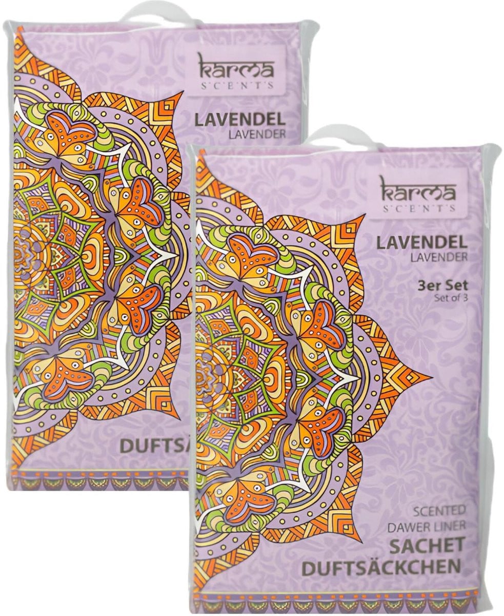 Home & Styling Set van 6 Lavendel Geurzakjes met Ophanghaakjes