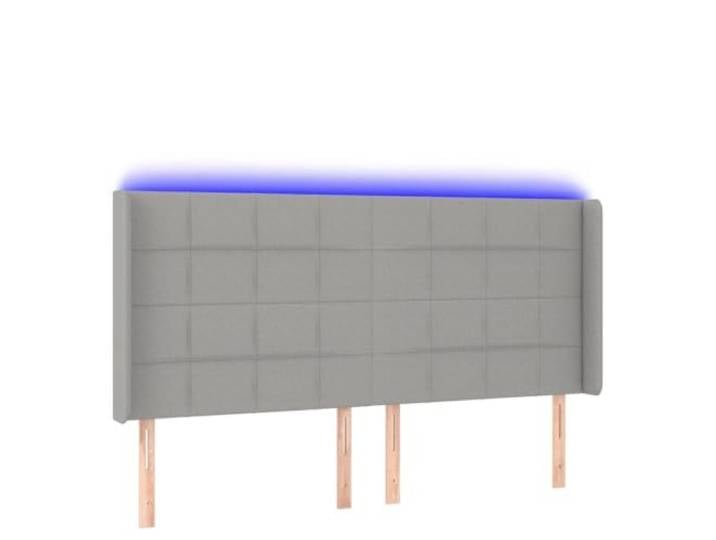 HGLADYU LED Bettkopfteil höhenverstellbar 183 cm mit USB Anschluss – Atmungsaktiv langlebig Stoff