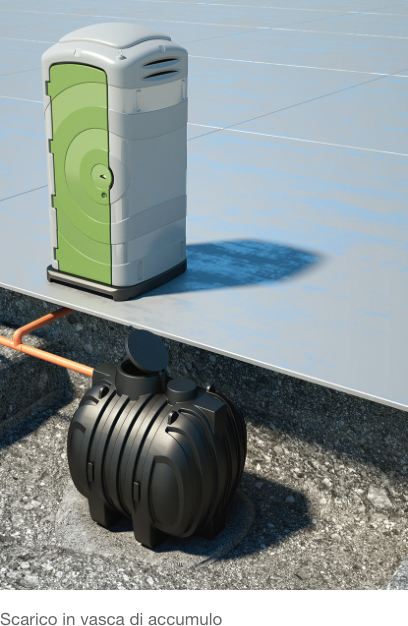 Rototec PI1000 Cisterna di accumulo reflui per WC chimici 1400 Litri